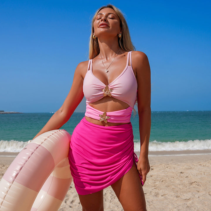 Women's bikini top with cut-outs and gathering Mune Fashion