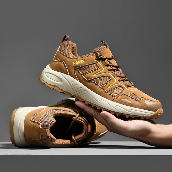 Men's outdoor expedition sneakers with reinforced toe cap, shock-absorbing hollow chamber sole, and profiled trail profile Mune Fashion