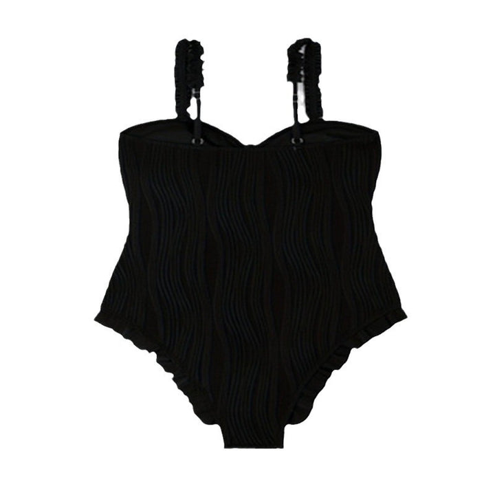 Women Elegant High-Cut One-Piece with Ruffle Details Mune Fashion
