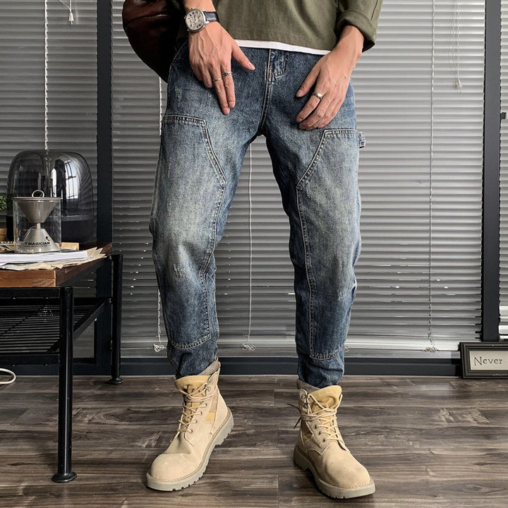 Men's Comfortable Cargo Jeans in Modern Design Mune Fashion