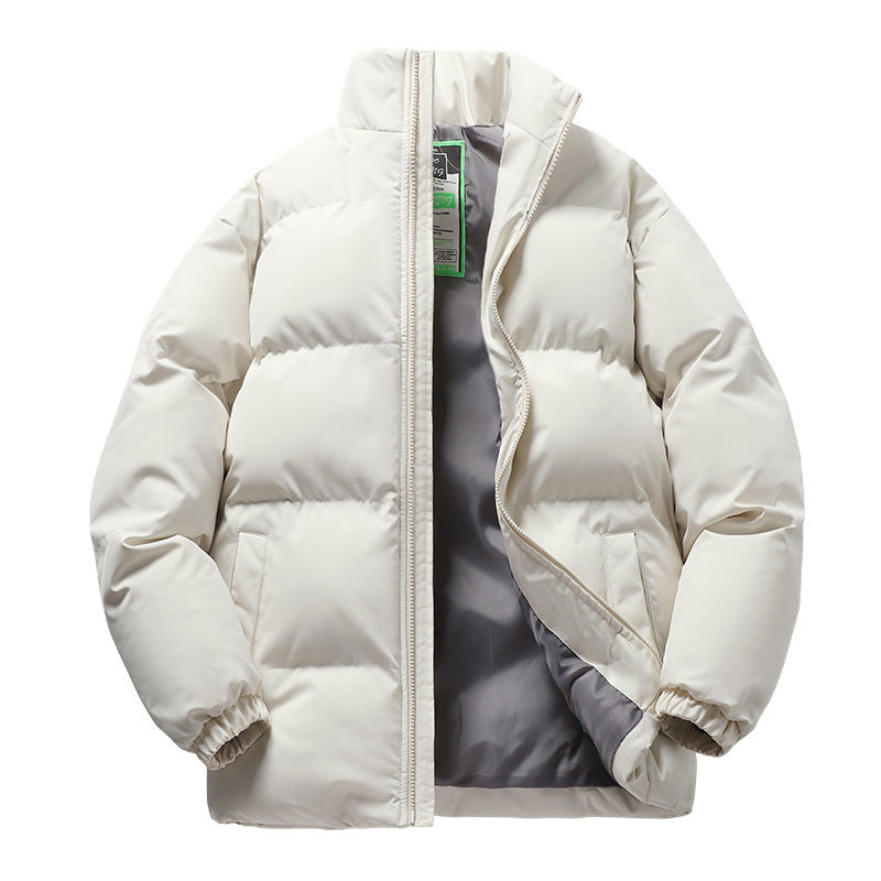 Unisex nan quilted winter down jacket with high stand-up collar and elastic cuffs Mune Fashion