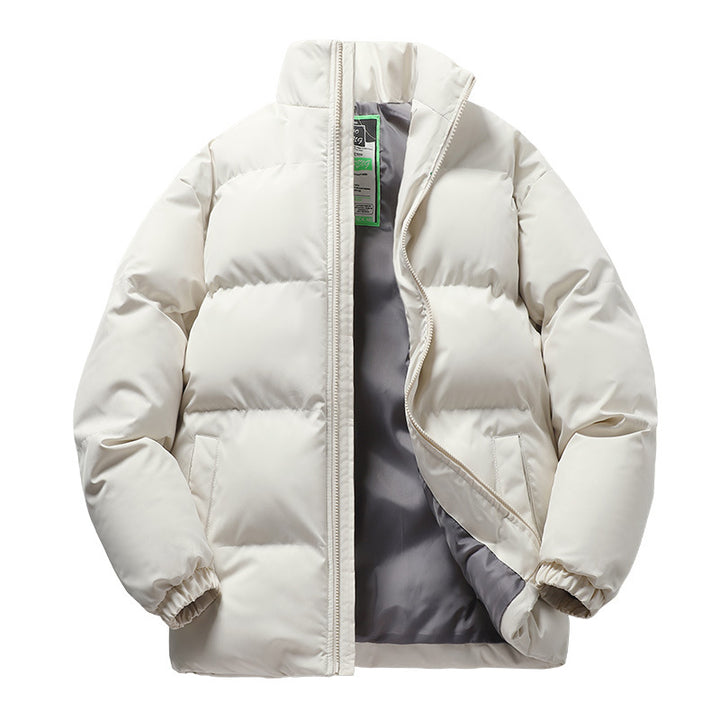 Unisex nan quilted winter down jacket with high stand-up collar and elastic cuffs Mune Fashion