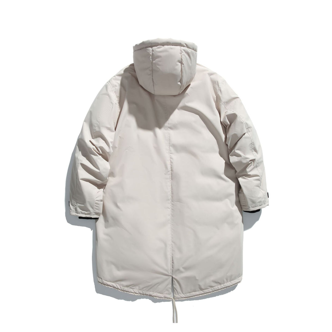 Men's Long Insulated Functional Parka with Stand-Up Collar and Drawstring Hem Mune Fashion