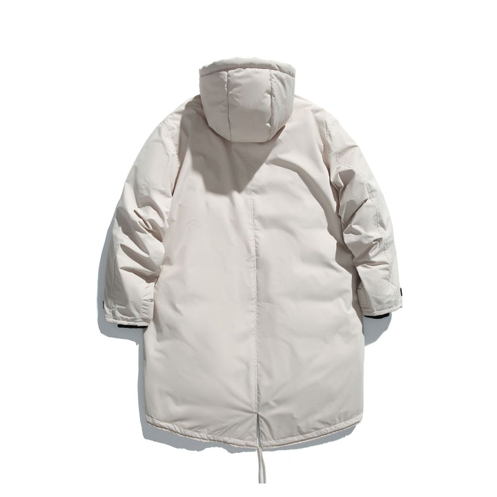 Men's Long Insulated Functional Parka with Stand-Up Collar and Drawstring Hem Mune Fashion