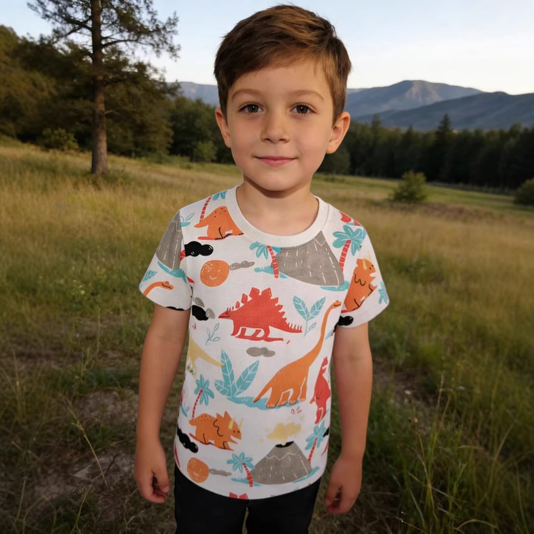 Boys T-Shirt with vibrant dinosaur motif Mune Fashion