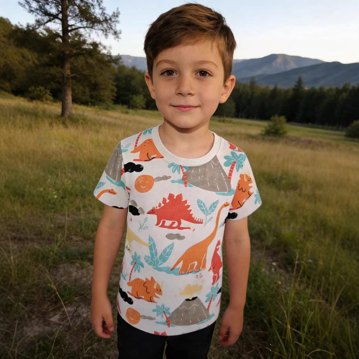 Boys T-Shirt with vibrant dinosaur motif Mune Fashion