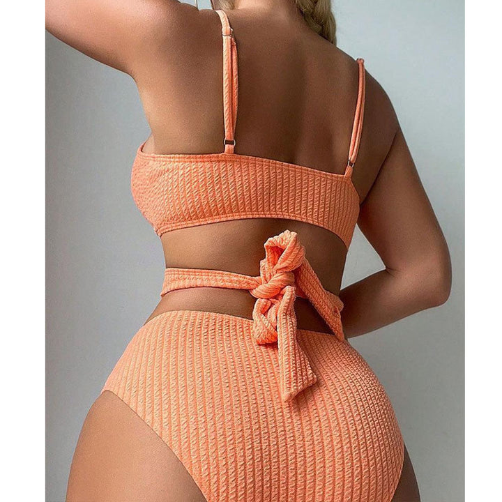 Women High-Cut Bikini with Sophisticated Wrap Design Mune Fashion
