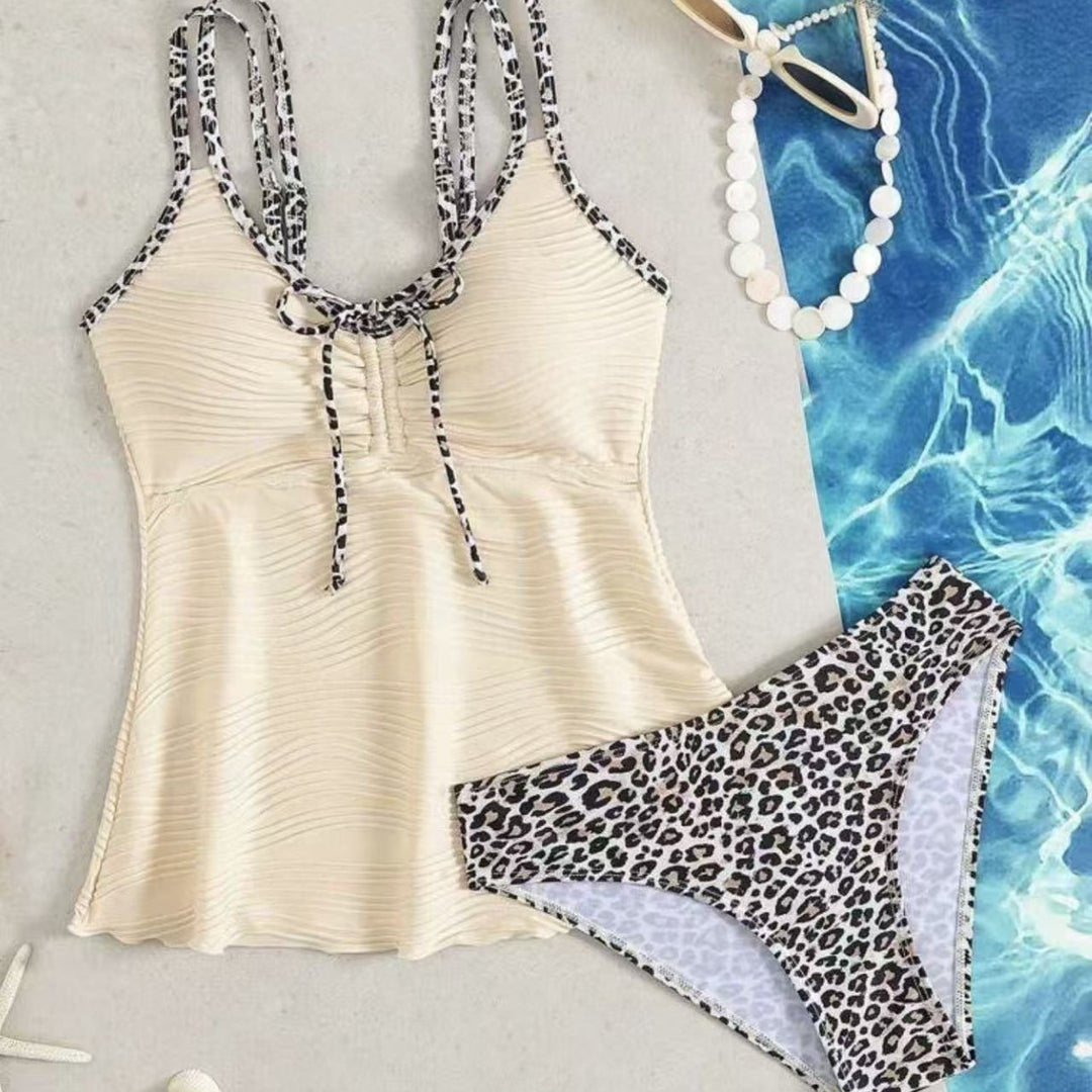 Ladies Tankini with ruched top and playful drawstring Mune Fashion