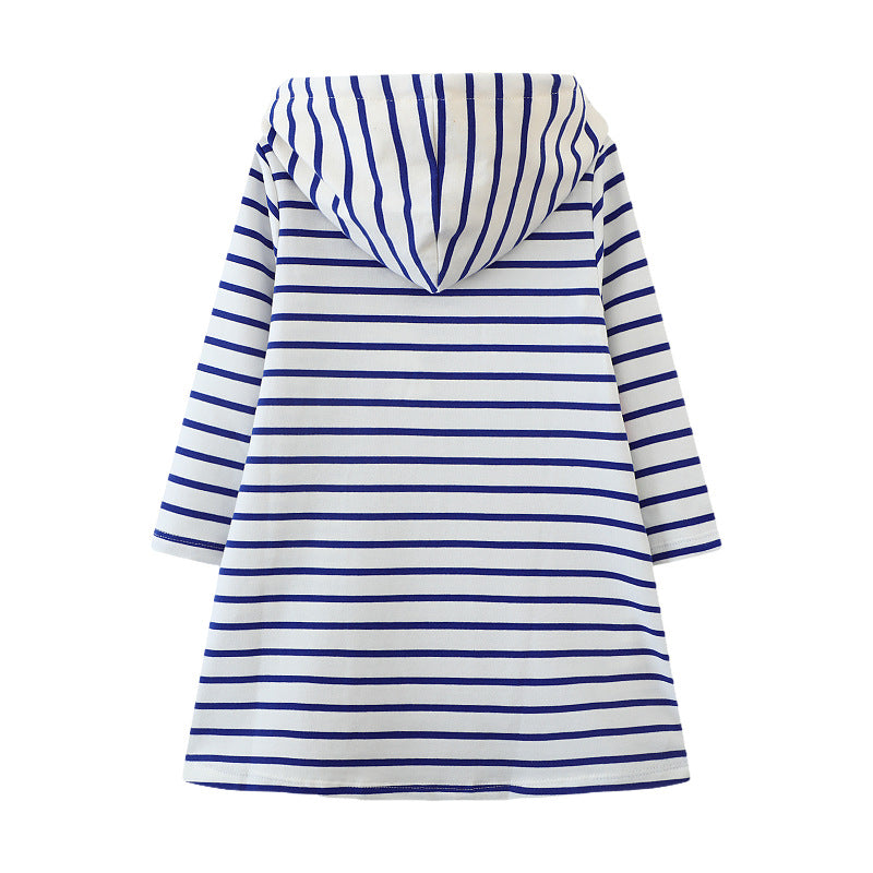 Girls hoodie dress with colorful rainbow motif Mune Fashion