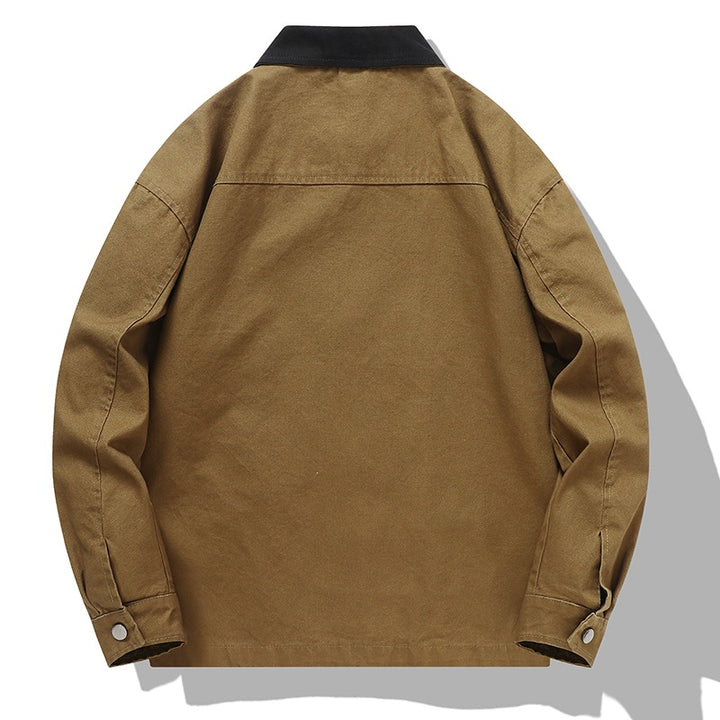 Men's Casual Leisure Jacket with High Collar Mune Fashion