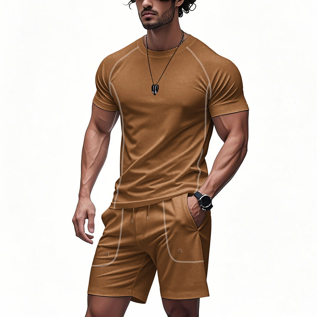 Men's sporty two-piece set made of breathable functional jersey with raglan sleeves Mune Fashion