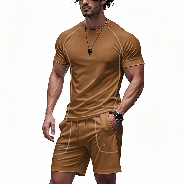 Men's sporty two-piece set made of breathable functional jersey with raglan sleeves Mune Fashion