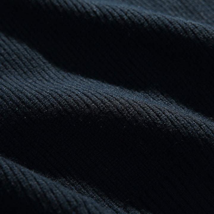 Unisex Oversize Knit Cardigan with Contrast Stripes, V-Neck and Patch Pockets Mune Fashion