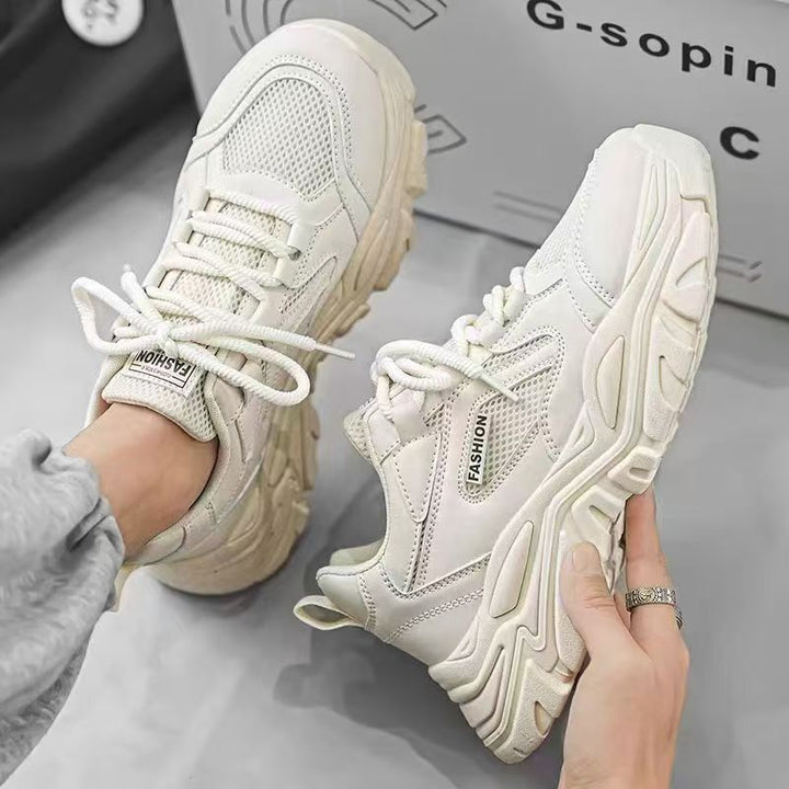 Ladies Athletic Sneakers with Robust Design and Breathable Inserts Mune Fashion
