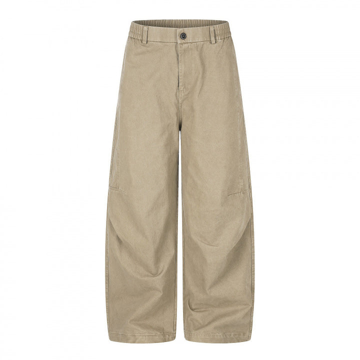 Women's Wide Culotte Pants with High Waist, Elastic Insert, and Utility Seams Mune Fashion