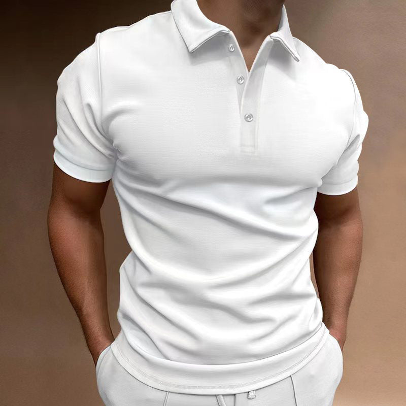 Men's slim fit stretch polo shirt with kent collar and elastic hem Mune Fashion