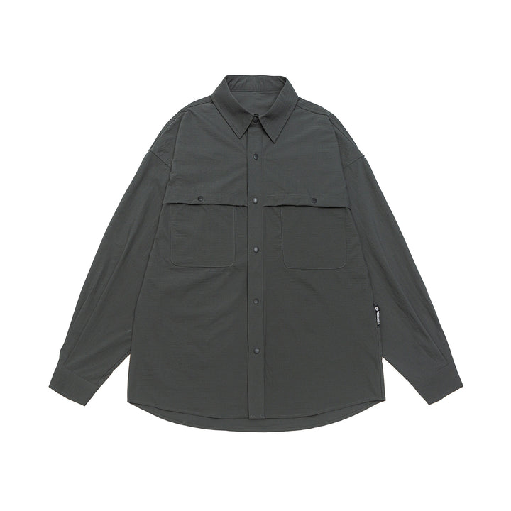 Men's overshirt jacket with snap button front and double patch pockets Mune Fashion
