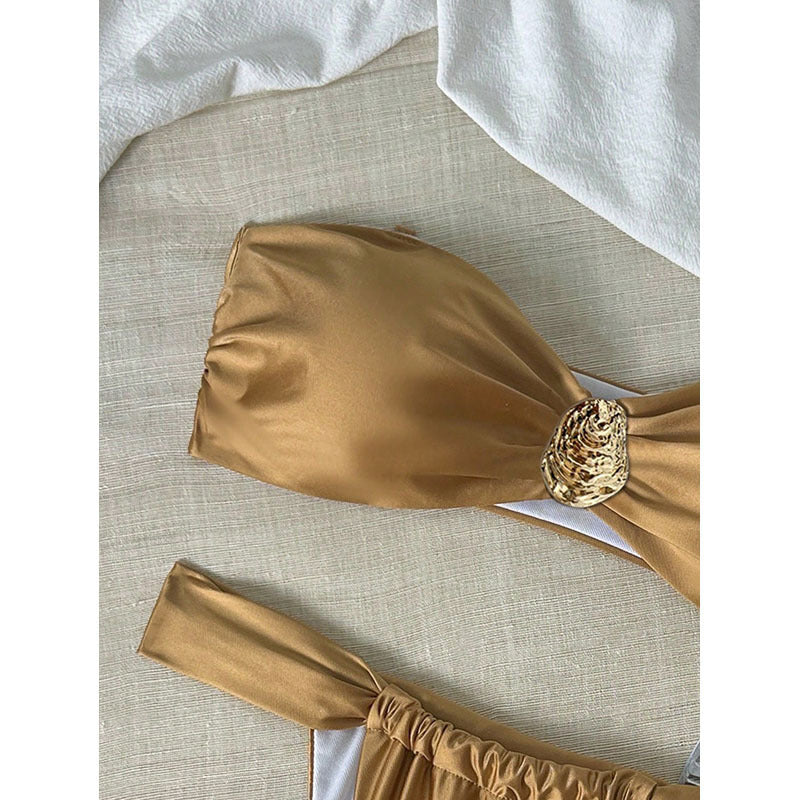 Women's bandeau bikini with shiny jewelry detail Mune Fashion