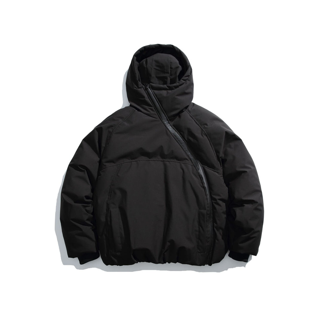 Unisex Short-cut asymmetrical padded parka with hood and thermo insulation Mune Fashion