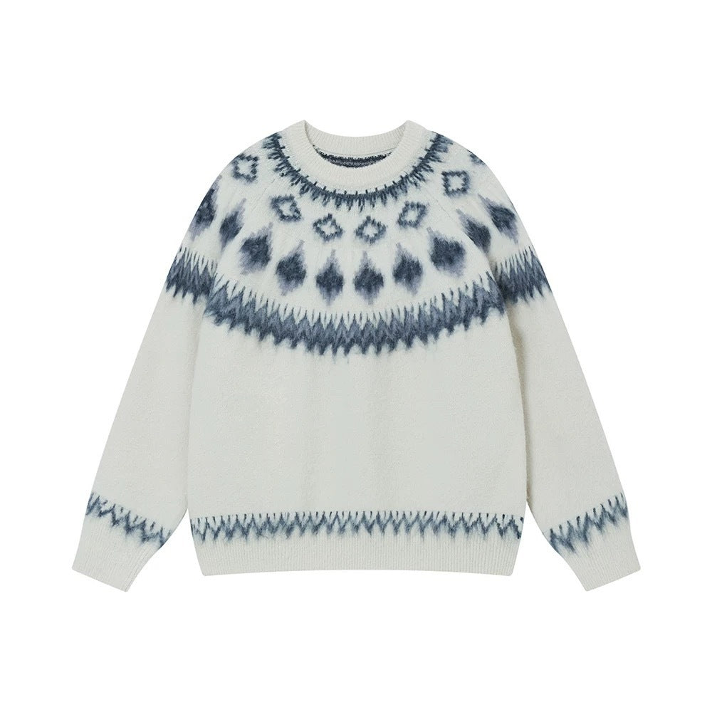 Women's chunky knit sweater with graphic design Mune Fashion