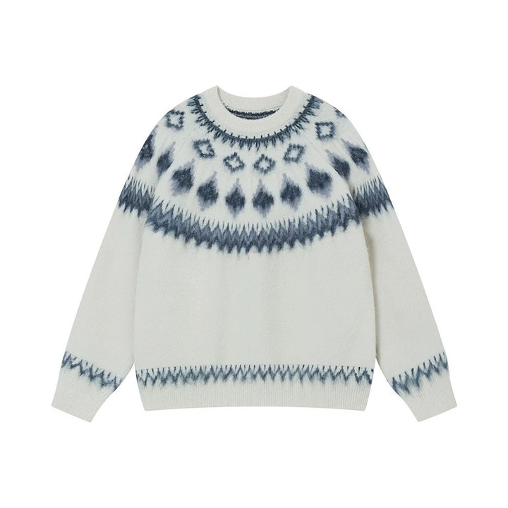 Women's chunky knit sweater with graphic design Mune Fashion