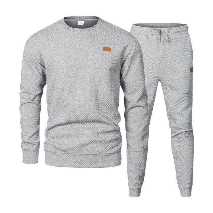 Men's structured cotton tracksuit set with regular fit, elastic waistband, and drawstring Mune Fashion
