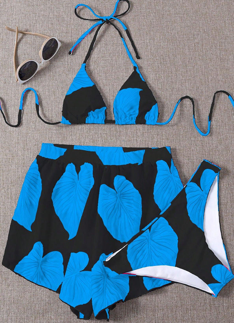 Women's Triangle Bikini Set with Fashionable Skirt Mune Fashion