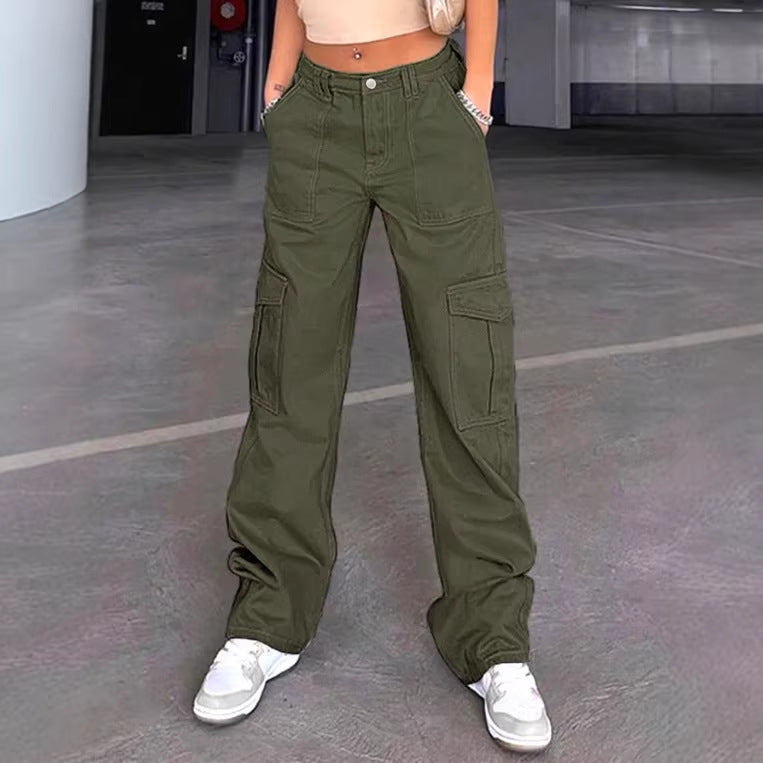 Women’s cargo pants with wide leg, high waist and utility pockets Mune Fashion