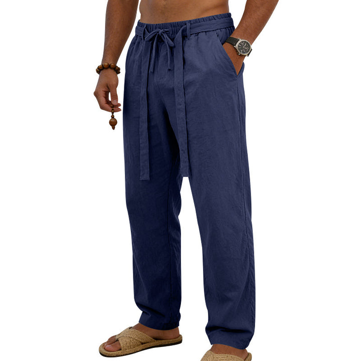 Men's Breathable Summer Relax Pants with Elastic Waistband, Drawstring and Side Pockets Mune Fashion
