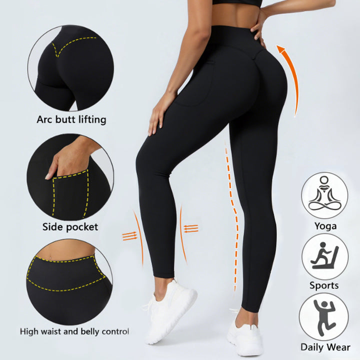 Ladies Sporty Leggings with Elastic Rib Material and Flared Hem Mune Fashion