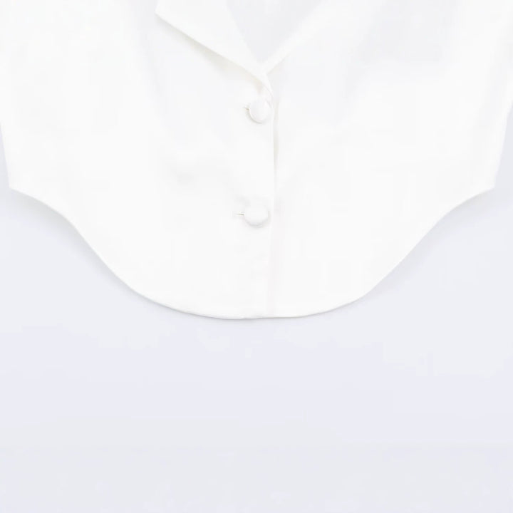 Women's Short Blazer-Bolero with Lapel Collar and Tailored Silhouette Mune Fashion