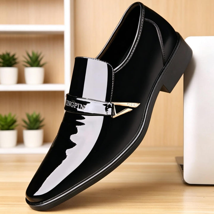 Men's Elegant and Stylish Patent Leather Shoes Mune Fashion