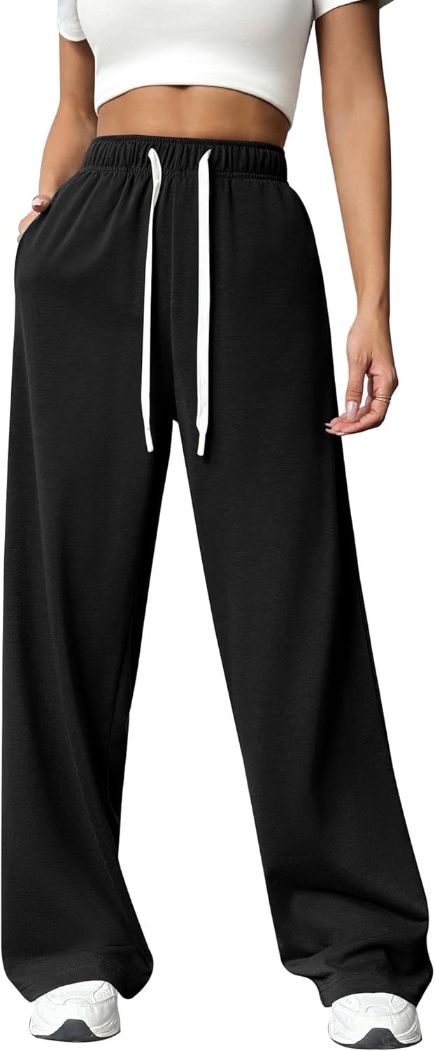 Women's Relaxed Wide-Leg Jersey Drawstring Lounge Pants Mune Fashion