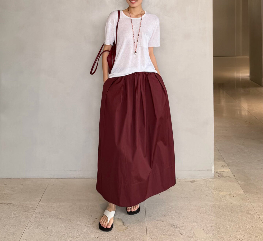 Women's Elegant Maxi Skirt with Loose-Fitting Design Mune Fashion