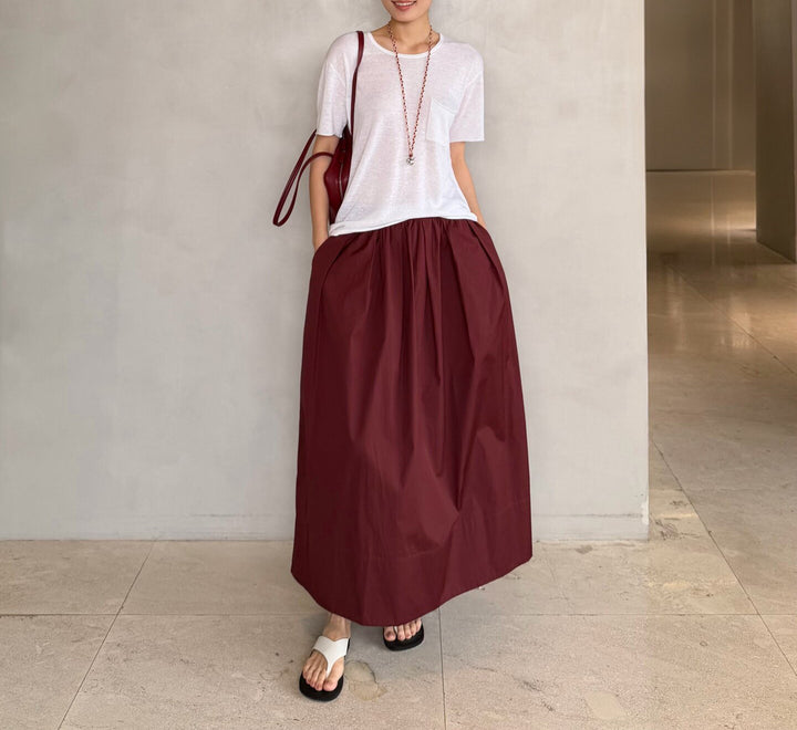 Women's Elegant Maxi Skirt with Loose-Fitting Design Mune Fashion
