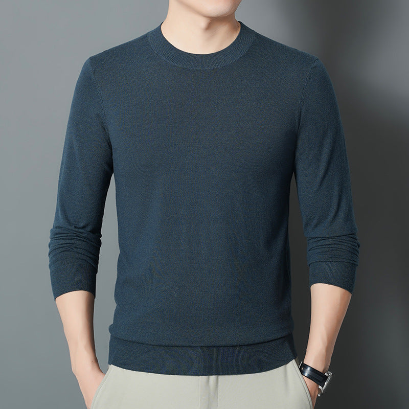 Men's fine round neck sweater made of fine knit with a narrow silhouette Mune Fashion
