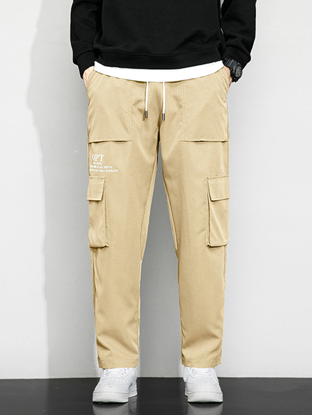 Men's cargo pants with practical pockets and elastic waistband Mune Fashion