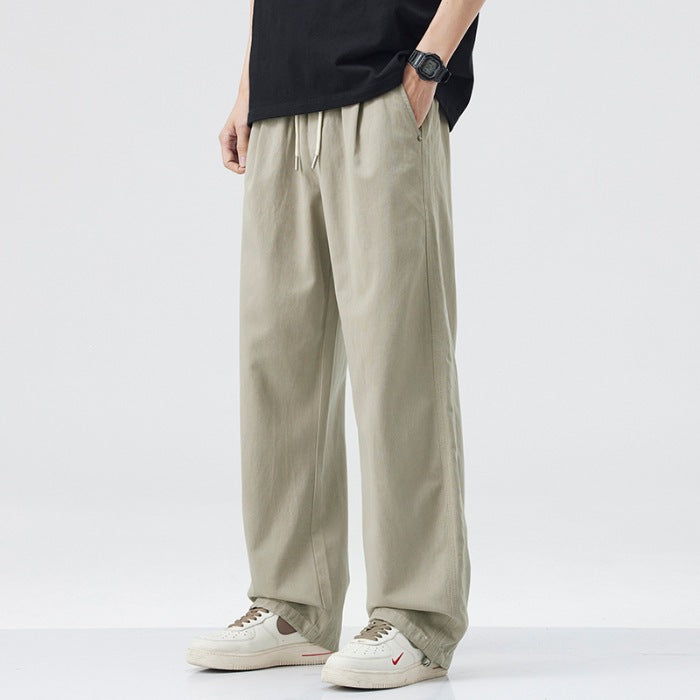 Men Comfortable Wide Cut Relaxed Fit Leisure Pants Mune Fashion