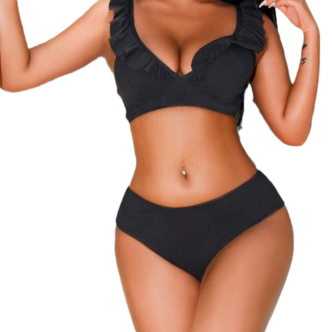Ladies Beach Bikini with Playful Ruffles Mune Fashion