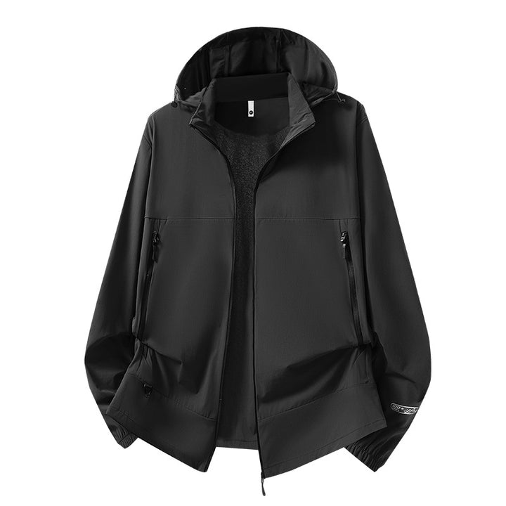 Men's Lightweight Softshell Transition Jacket with Hood, wind and water-repellent shell & adjustable drawstring hem Mune Fashion