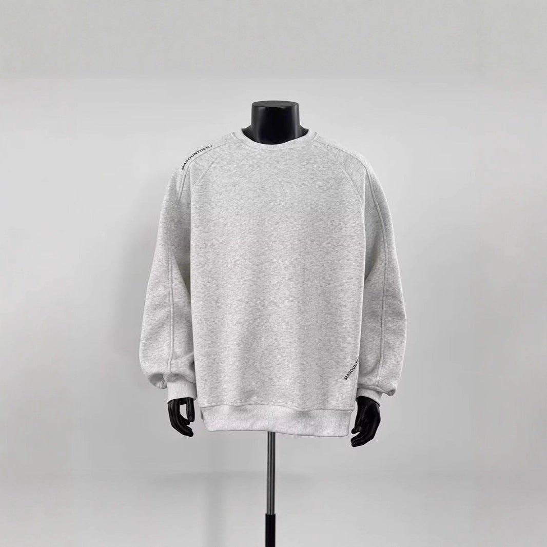 Men's Stylish Sweatshirt with Shoulder Patch Design Mune Fashion
