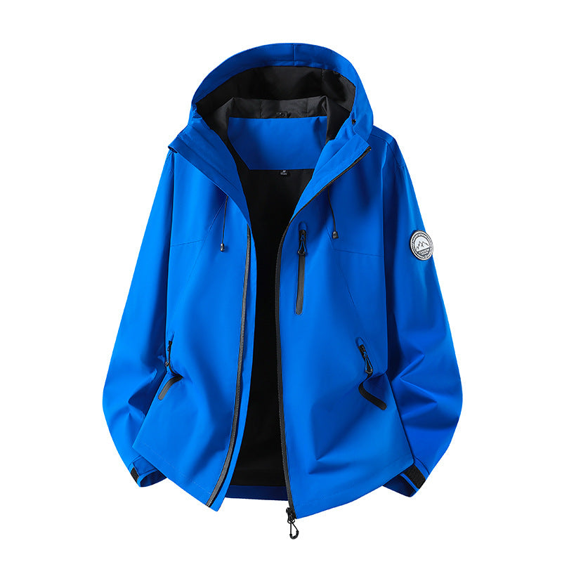 Men's Waterproof Softshell Jacket with Hood and Breathable Membrane Mune Fashion