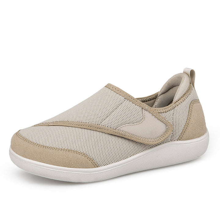 Women's one-handed adjustable slip-on half shoe with Velcro strap, breathable mesh and shock-absorbing EVA sole Mune Fashion