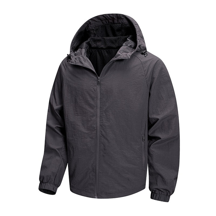 Men's Lightweight Transitional Jacket with Hood and Breathable Inserts Mune Fashion