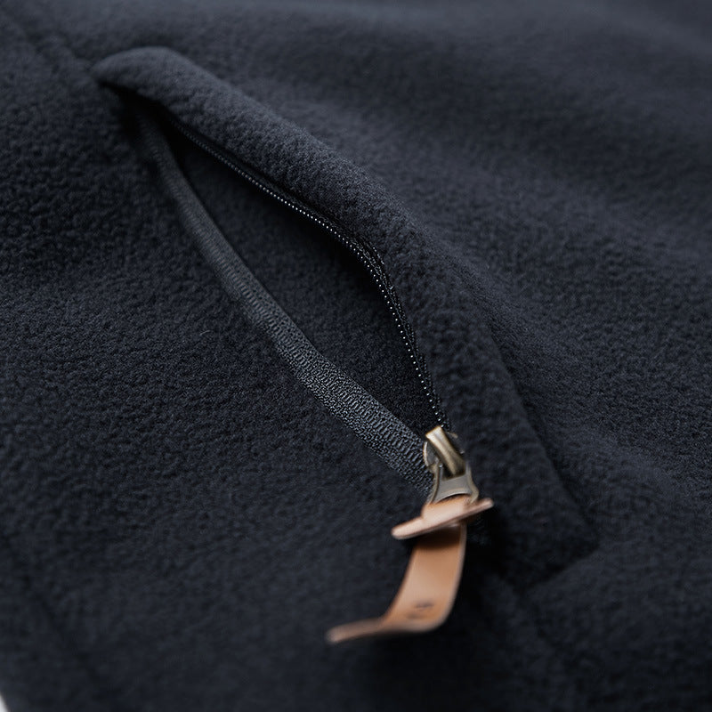 Men's thermo fleece jacket with double-layered sherpa inner lining and standing collar Mune Fashion