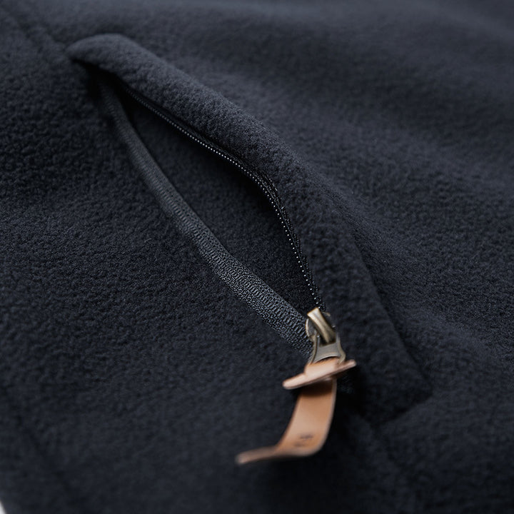 Men's thermo fleece jacket with double-layered sherpa inner lining and standing collar Mune Fashion