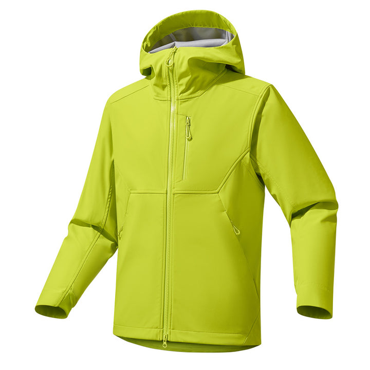 Men's Technical Softshell Hoodie Jacket with Hood, windproof membrane and ergonomic fit Mune Fashion