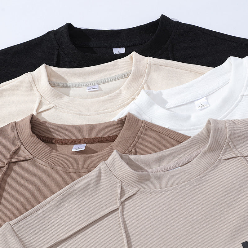Men's Oversized Long Sleeve Shirt made of textured cotton blend with chest pocket detail Mune Fashion