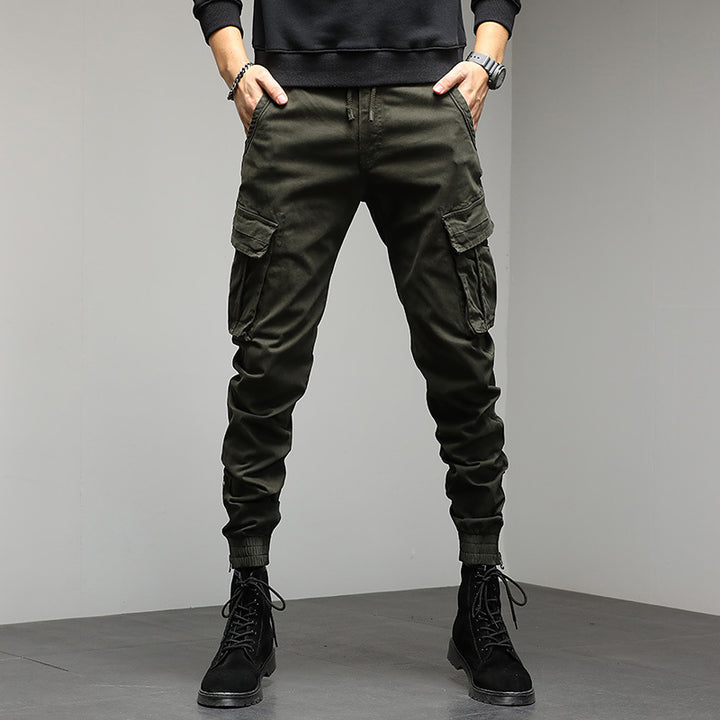 Men's Tapered Utility Cargo Jogger with Drawstring Waistband, Reinforced Knee Areas & Multiple Pockets Mune Fashion