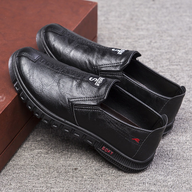 Men's Comfortable Slip-On Leather Shoes Mune Fashion